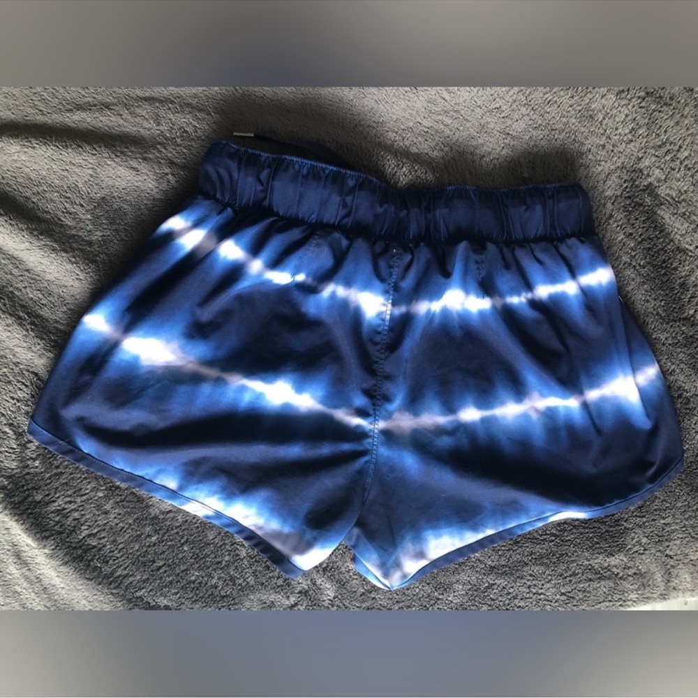 Blue Tie-Dye Women's Shorts - Picture 3 of 3